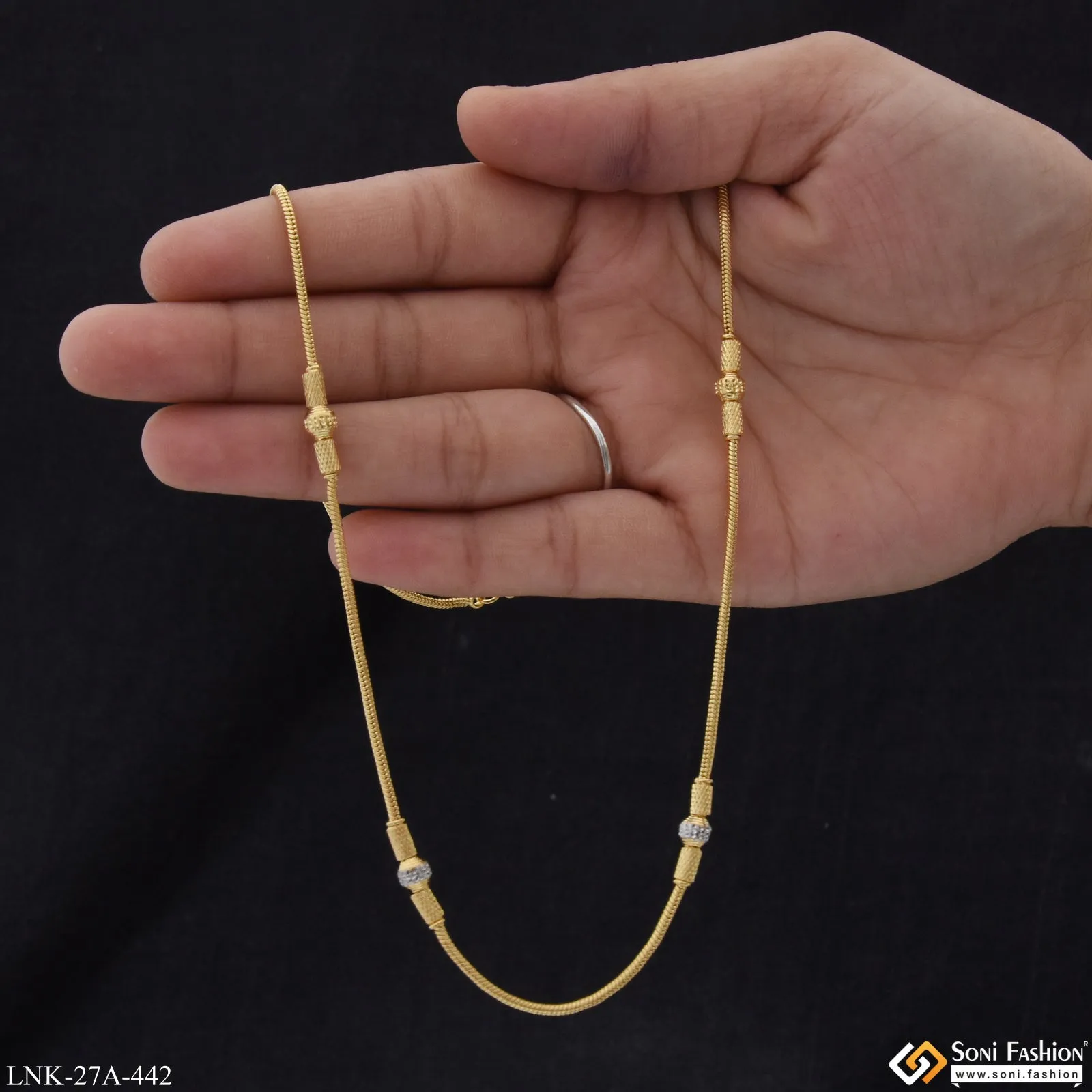 1 Gram Gold Plated Best Quality Gold Plated Chain for Ladies - Style A442