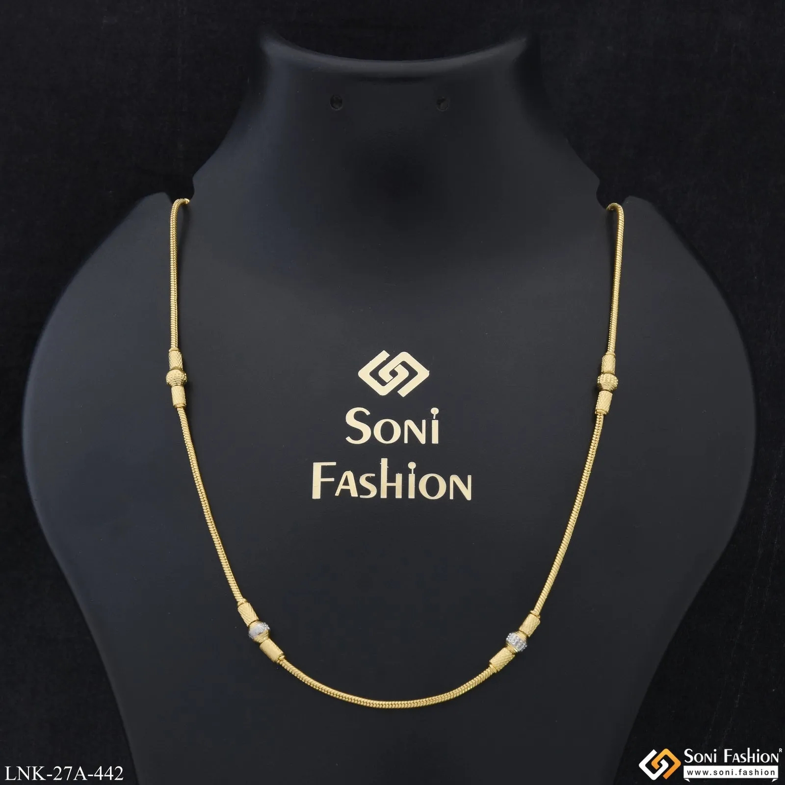 1 Gram Gold Plated Best Quality Gold Plated Chain for Ladies - Style A442