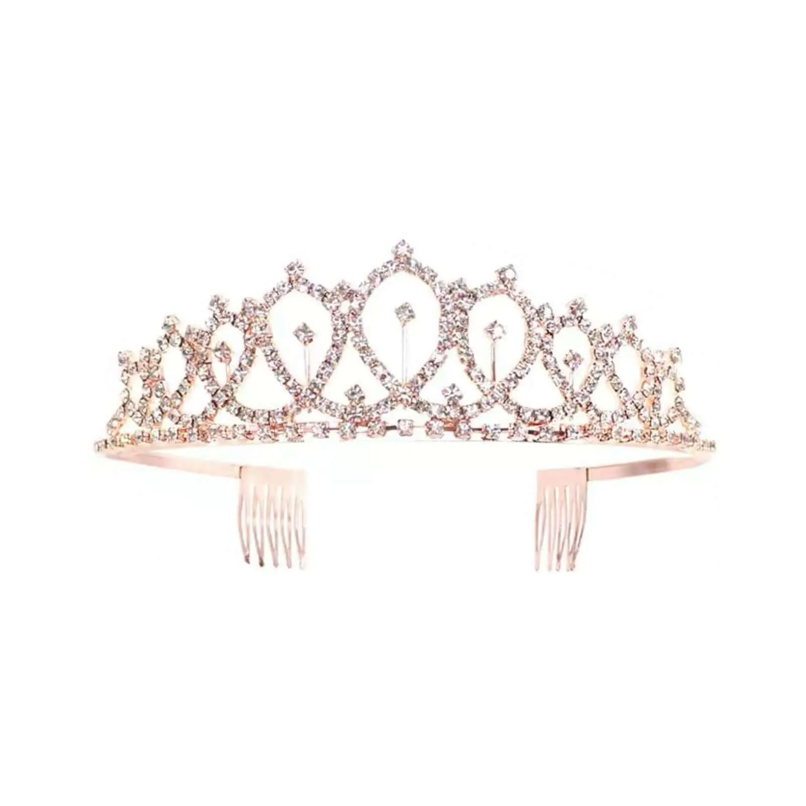 1 Set Rose Gold Bachelorette Party Bride Decor Accessories Kit, White Bridal Veil, Tiara Crown, Glittered Bride To Be Sash, & Stickers