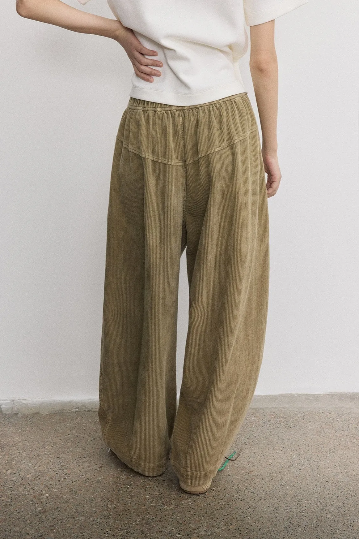 100% cotton corduroy banana pants | 3 color