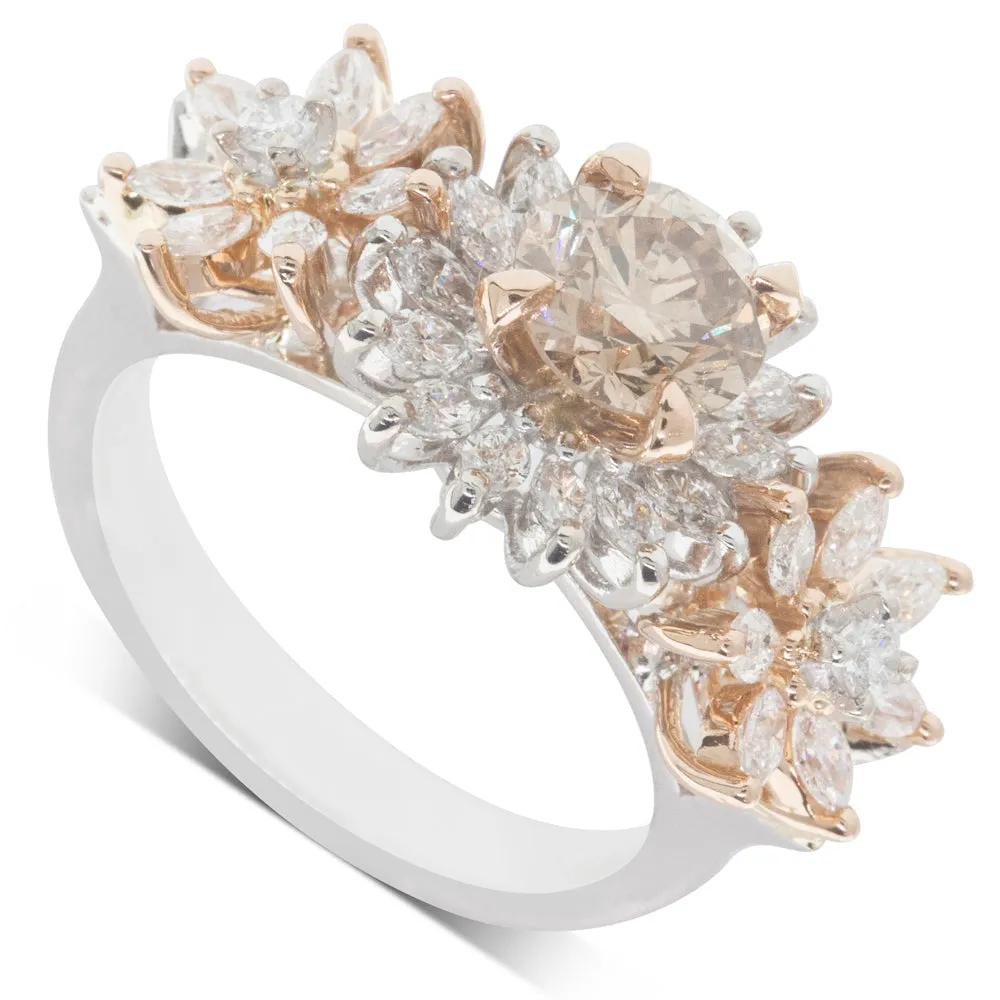 18ct White & Rose Gold 2.28ct Diamond Ring