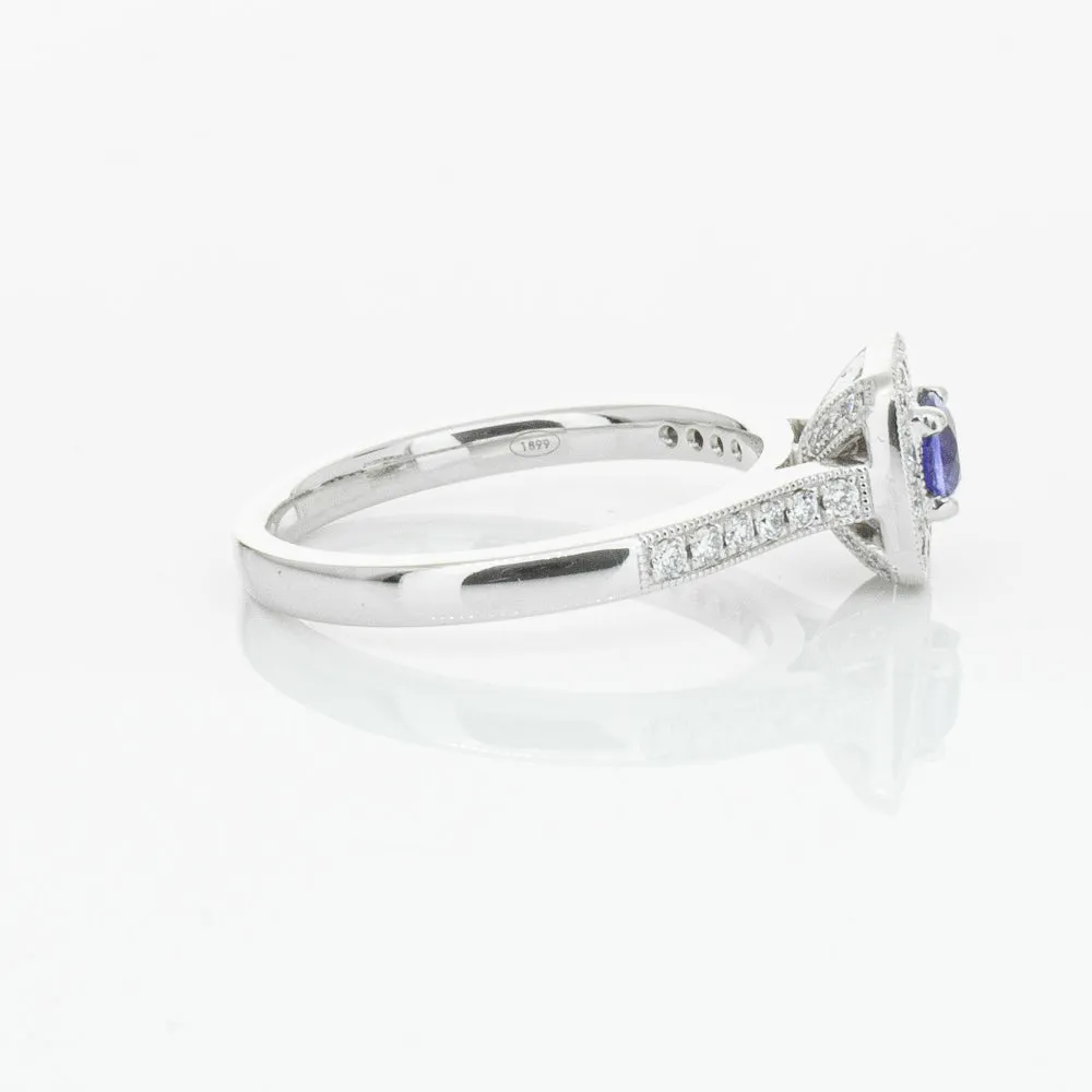 18ct White Gold .38ct Sapphire & Diamond Aurora Ring