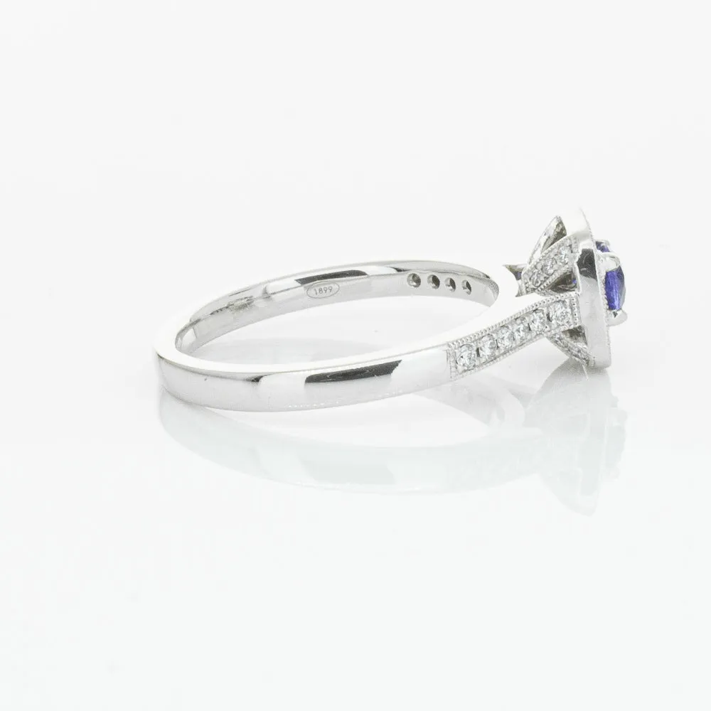 18ct White Gold .38ct Sapphire & Diamond Aurora Ring