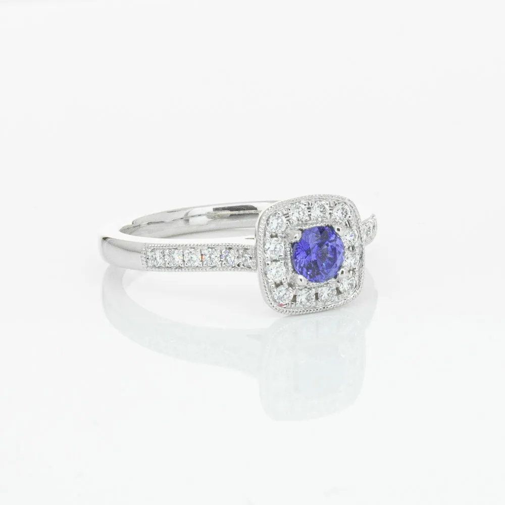 18ct White Gold .38ct Sapphire & Diamond Aurora Ring