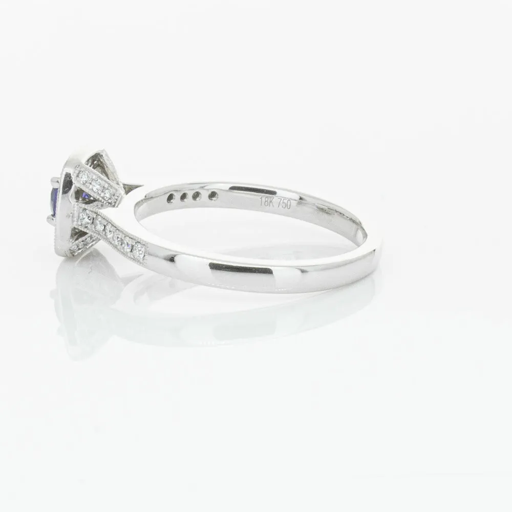 18ct White Gold .38ct Sapphire & Diamond Aurora Ring