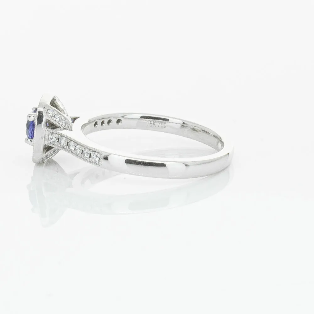 18ct White Gold .38ct Sapphire & Diamond Aurora Ring