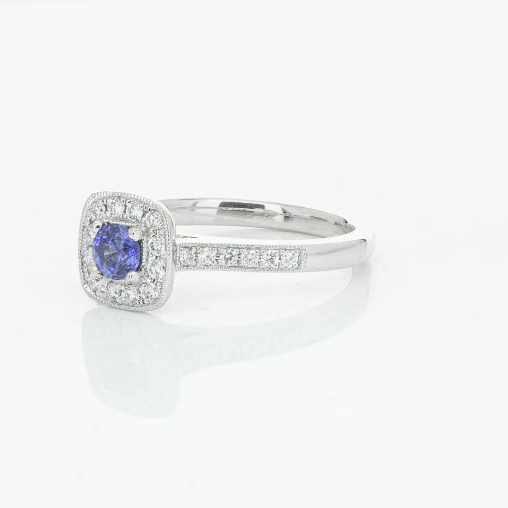 18ct White Gold .38ct Sapphire & Diamond Aurora Ring