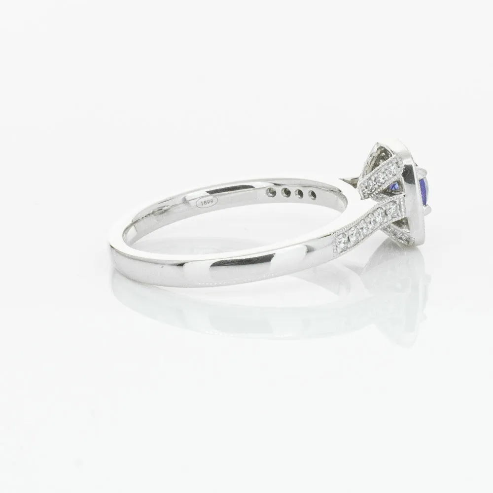 18ct White Gold .38ct Sapphire & Diamond Aurora Ring