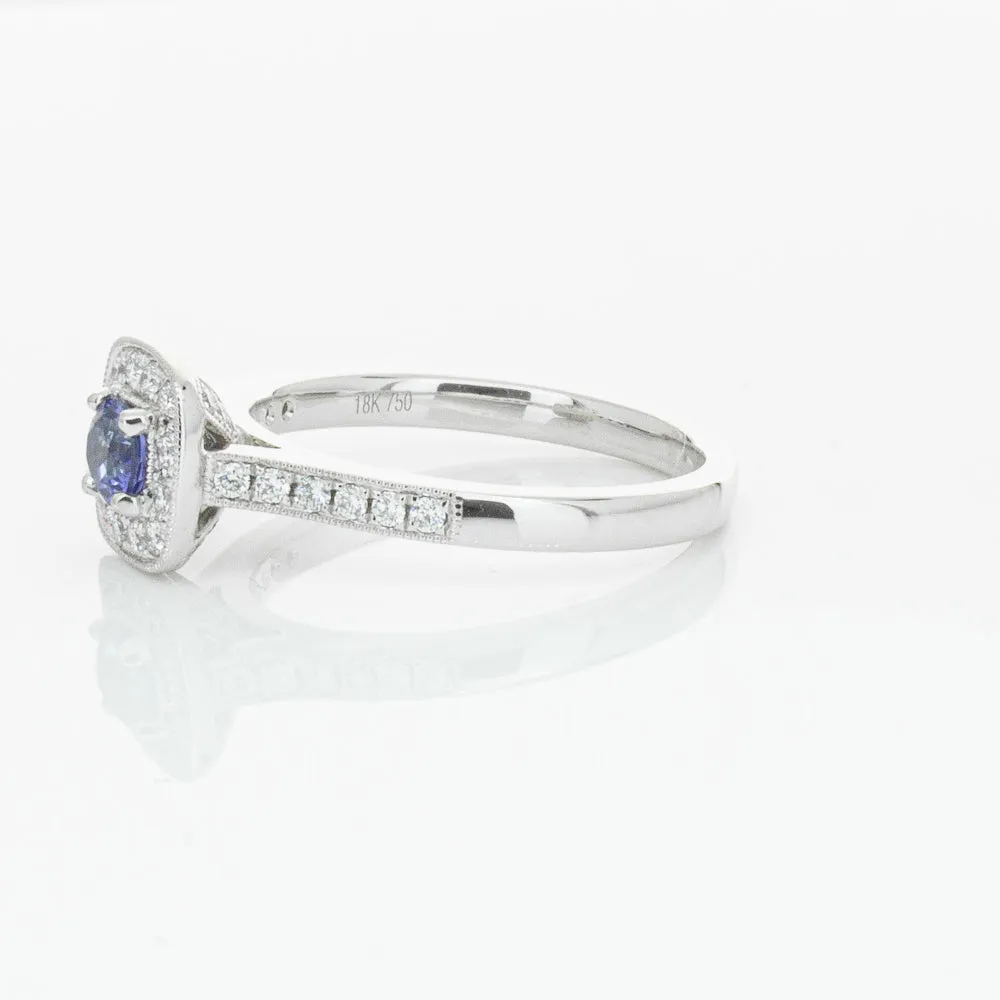 18ct White Gold .38ct Sapphire & Diamond Aurora Ring