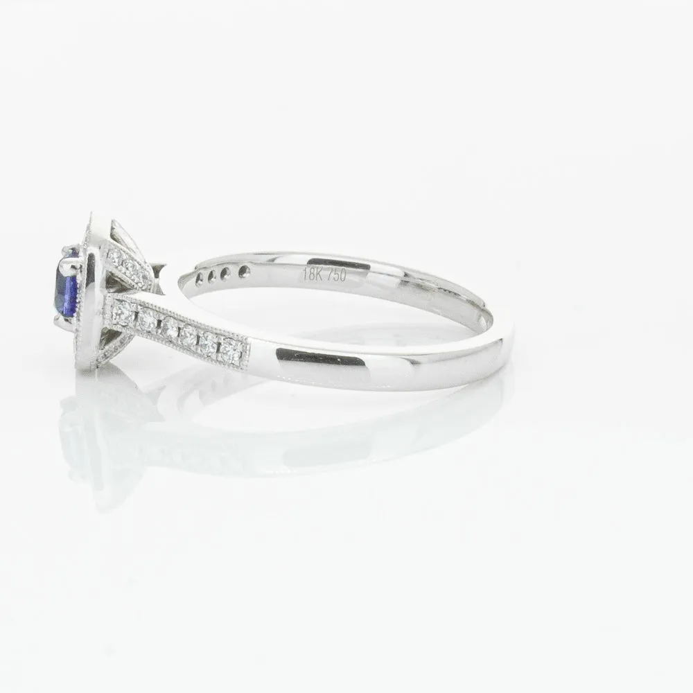 18ct White Gold .38ct Sapphire & Diamond Aurora Ring