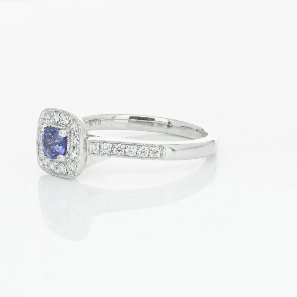 18ct White Gold .38ct Sapphire & Diamond Aurora Ring