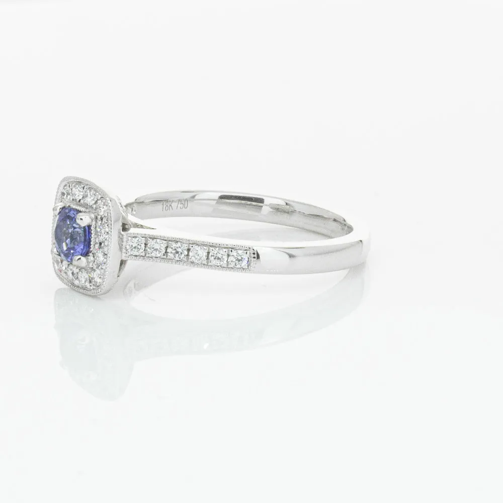 18ct White Gold .38ct Sapphire & Diamond Aurora Ring