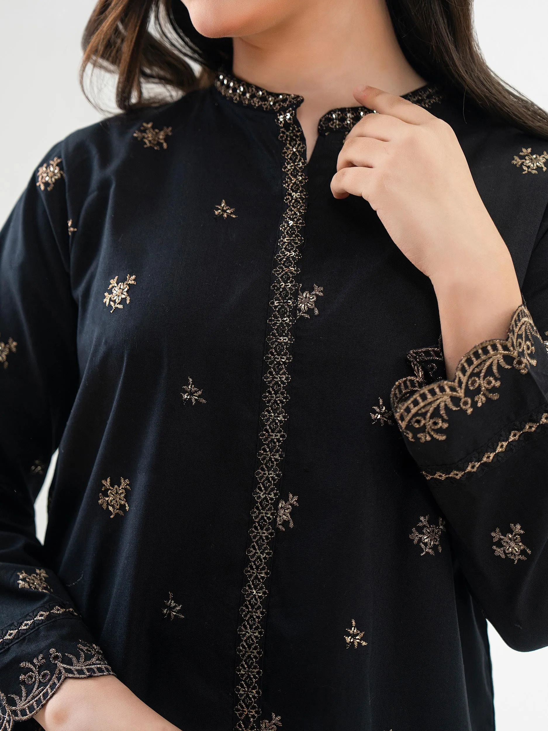 2 Piece Cotton Suit-Embroidered(Pret)