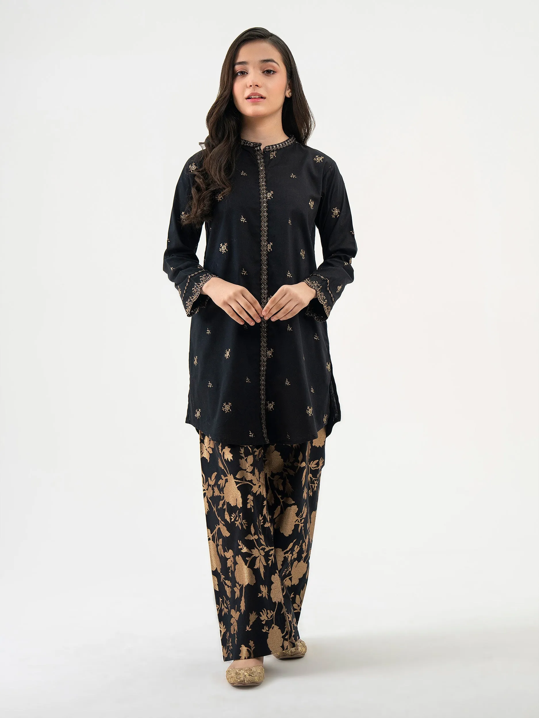 2 Piece Cotton Suit-Embroidered(Pret)