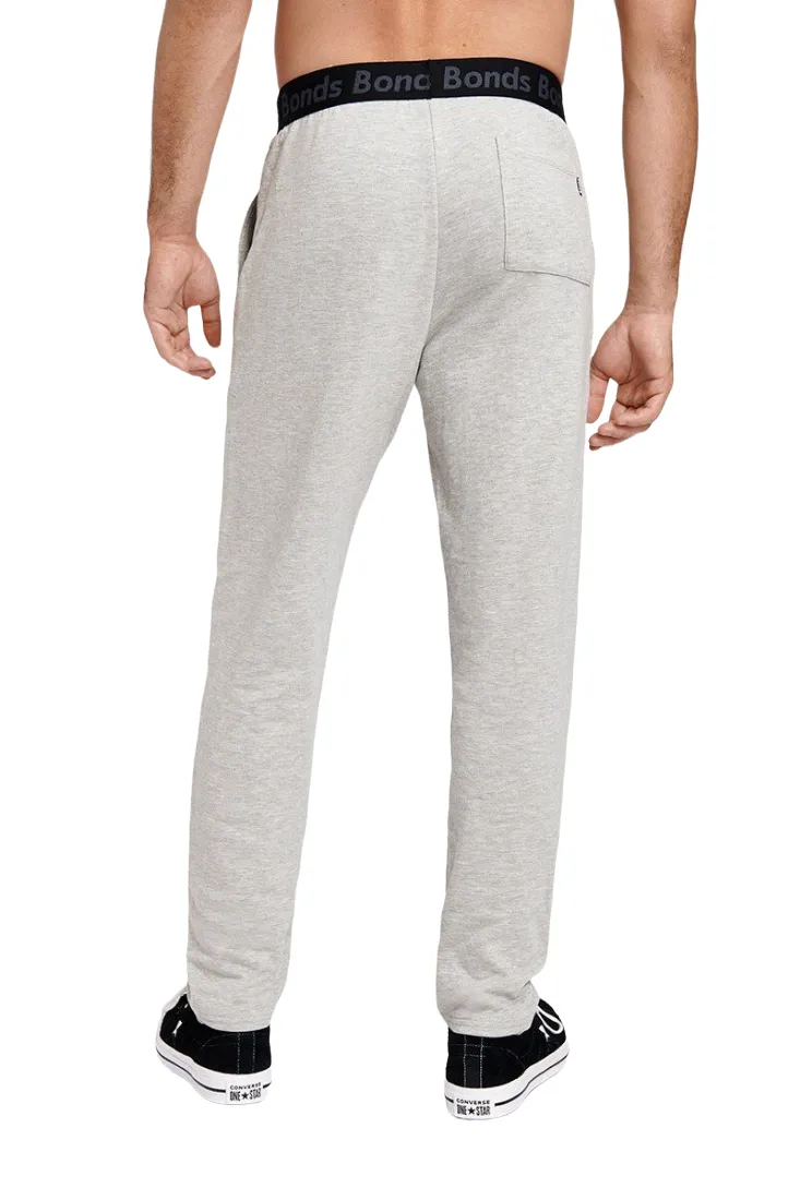 2 x Bonds Mens Essentials Straight Trackie Trackpant Grey Marle