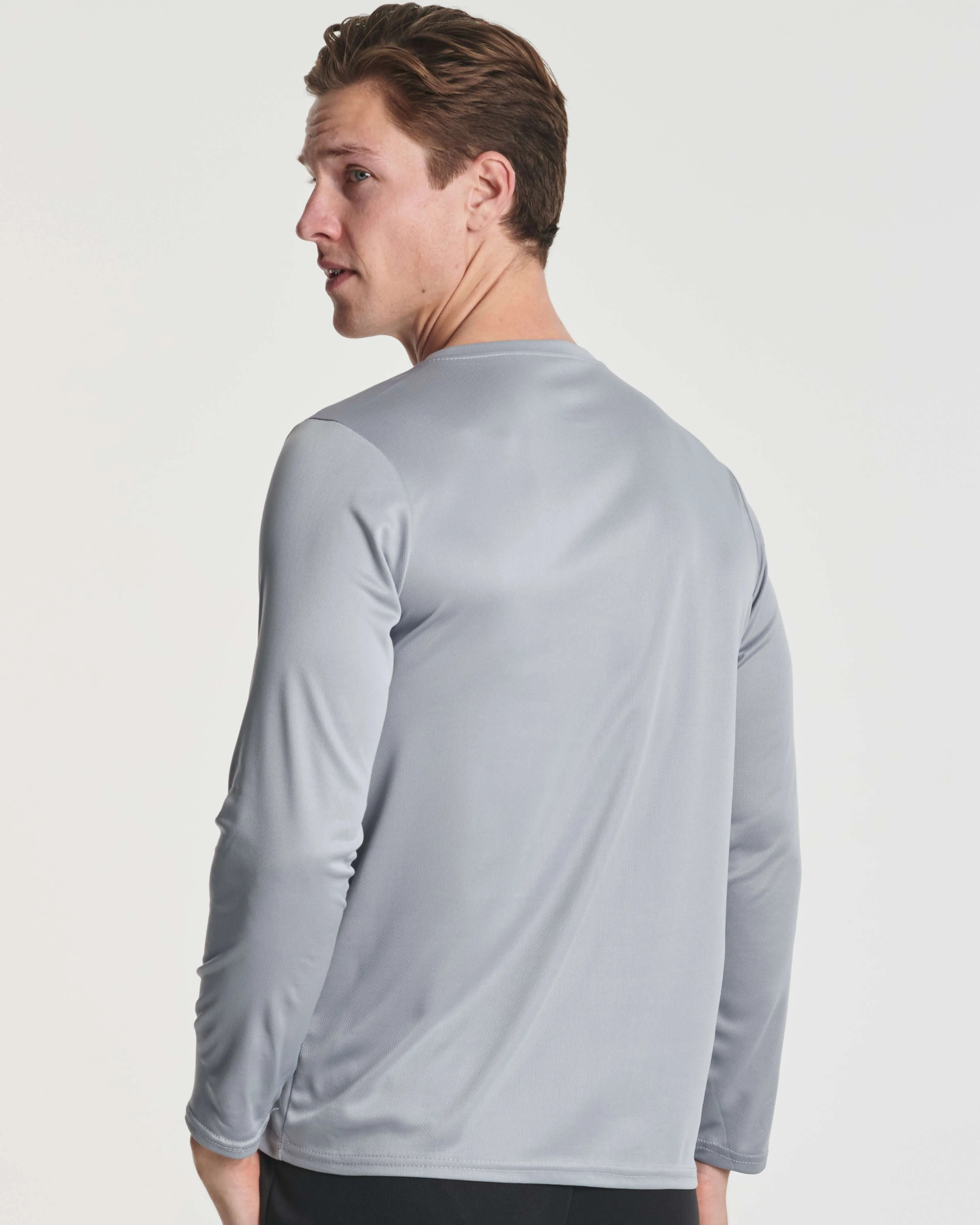 3 Pack: Mens Mesh Long Sleeve Active T-Shirt