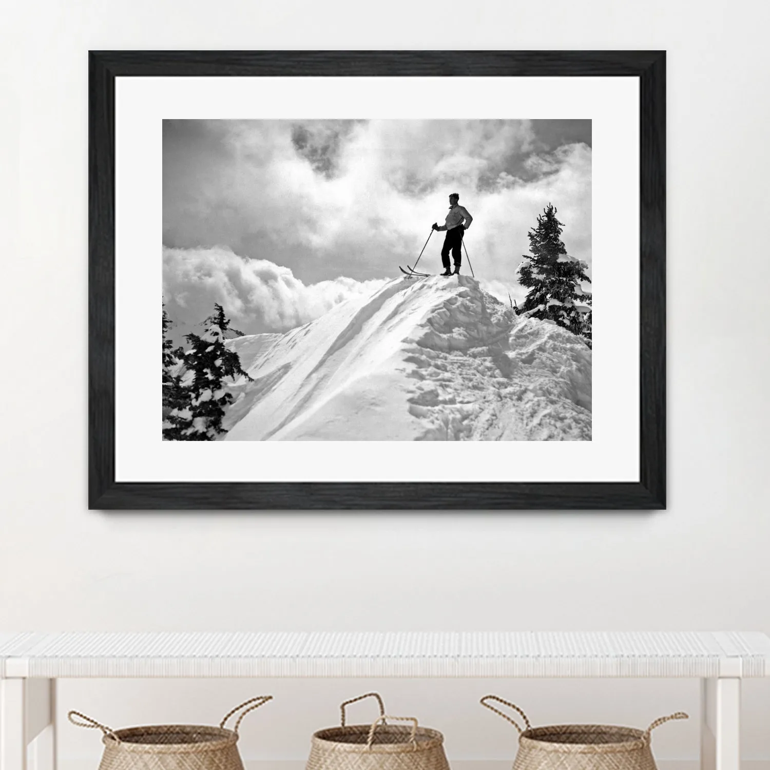 A Skier On Top Of Mount Hood