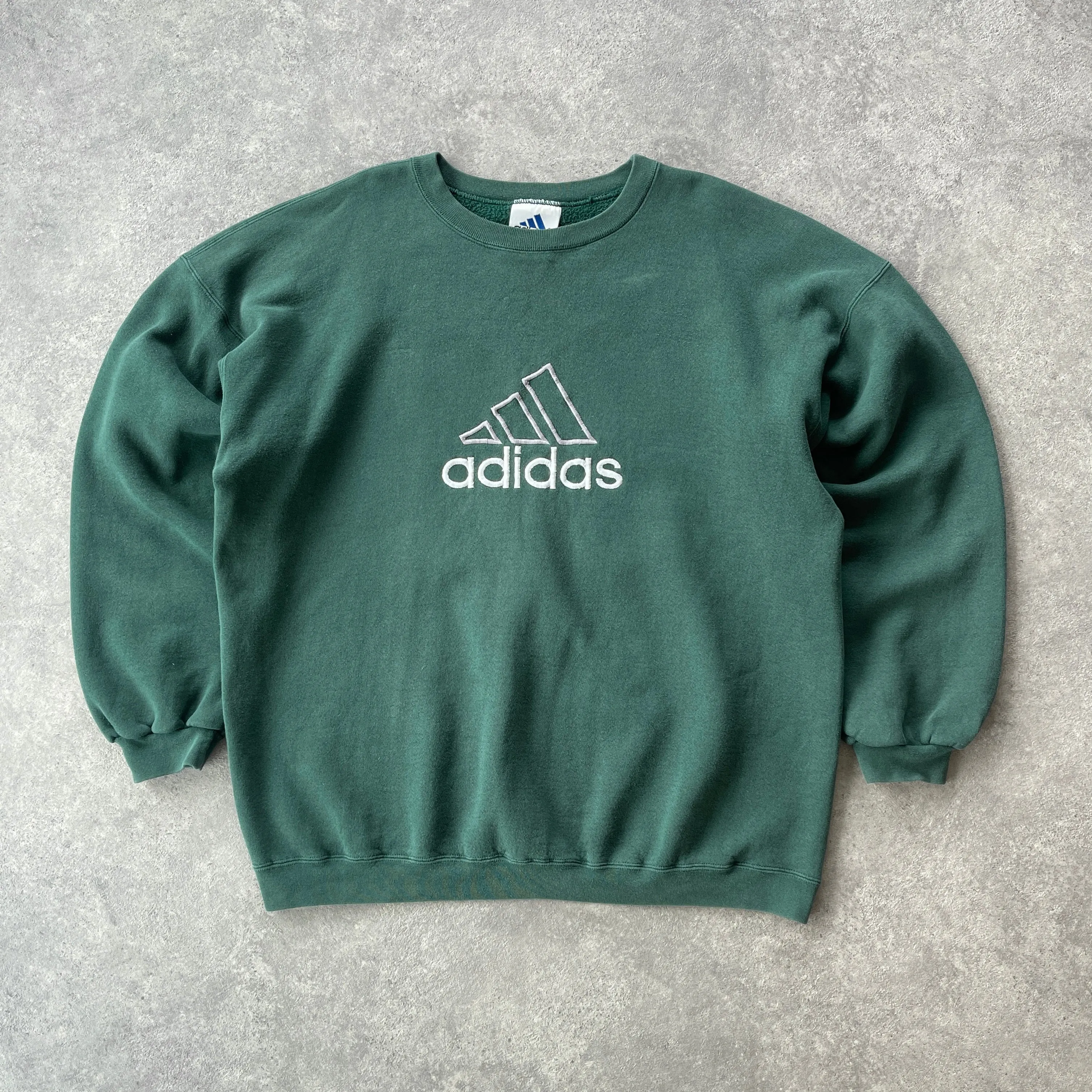 Adidas 1990s heavyweight embroidered sweatshirt (XXL)