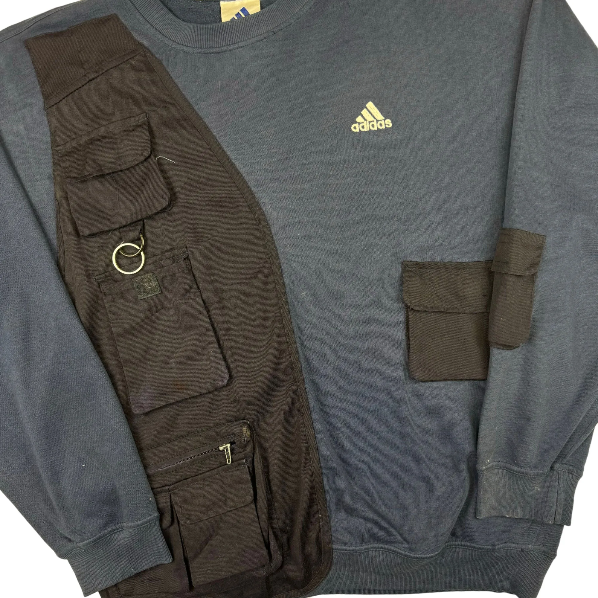 Adidas 90's Custom Tactical Multi-Pocket Sweatshirt Navy