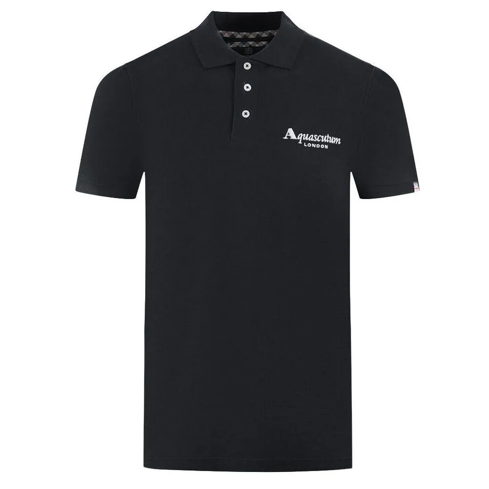 Aquascutum Elegant Contrast Logo Cotton Polo Men's Shirt