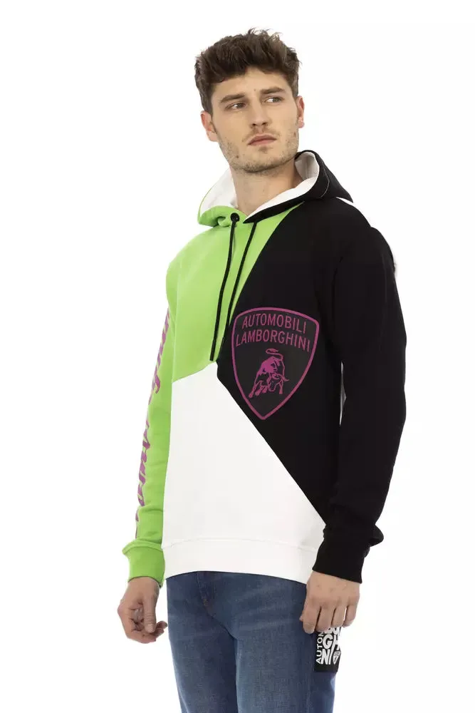 Automobili Lamborghini White Cotton Men Men's Sweater