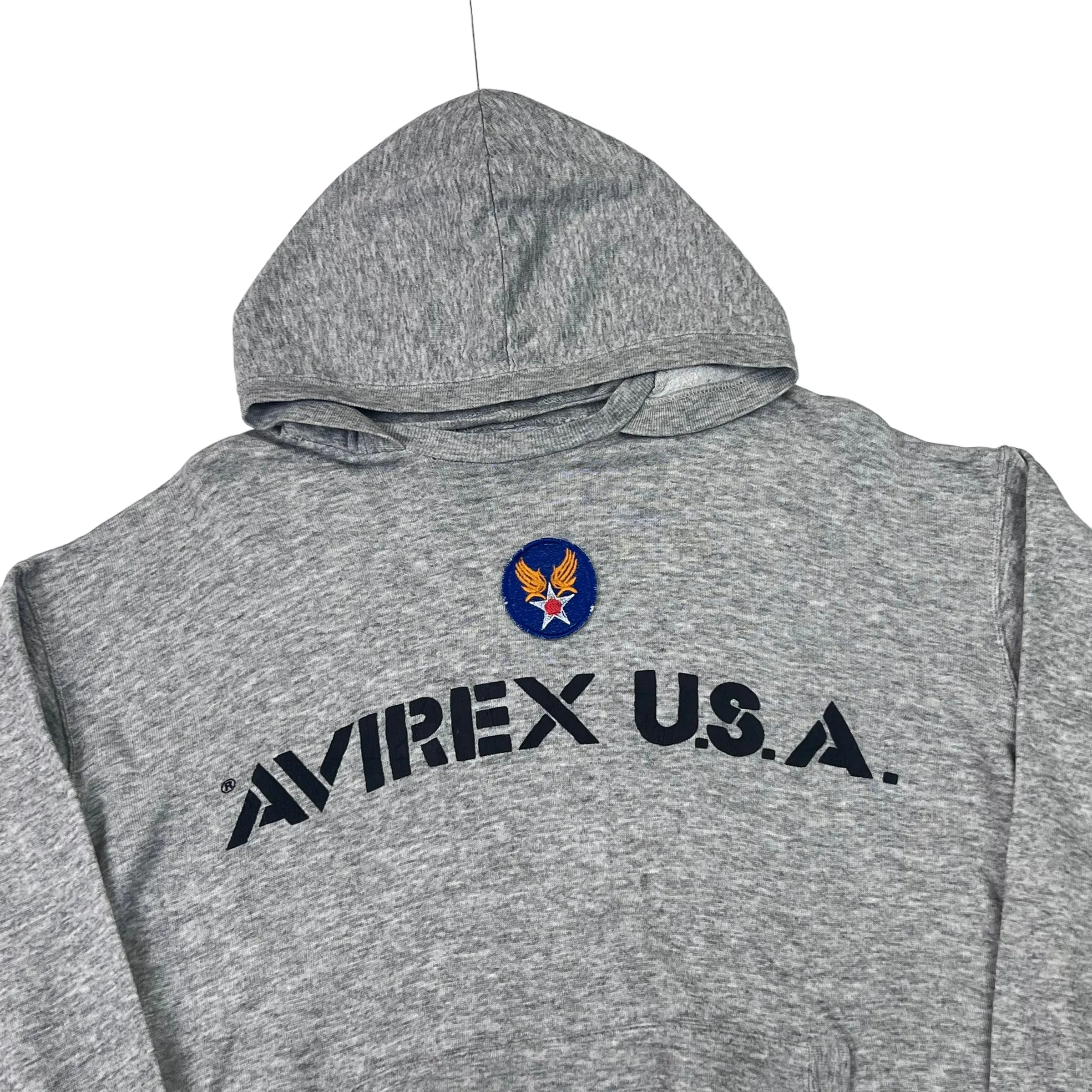 Avirex U.S.A Grey Hooded Sweatshirt