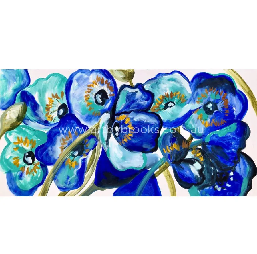 Azure poppy -art print