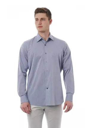 Bagutta Gray Cotton Men Men's Shirt