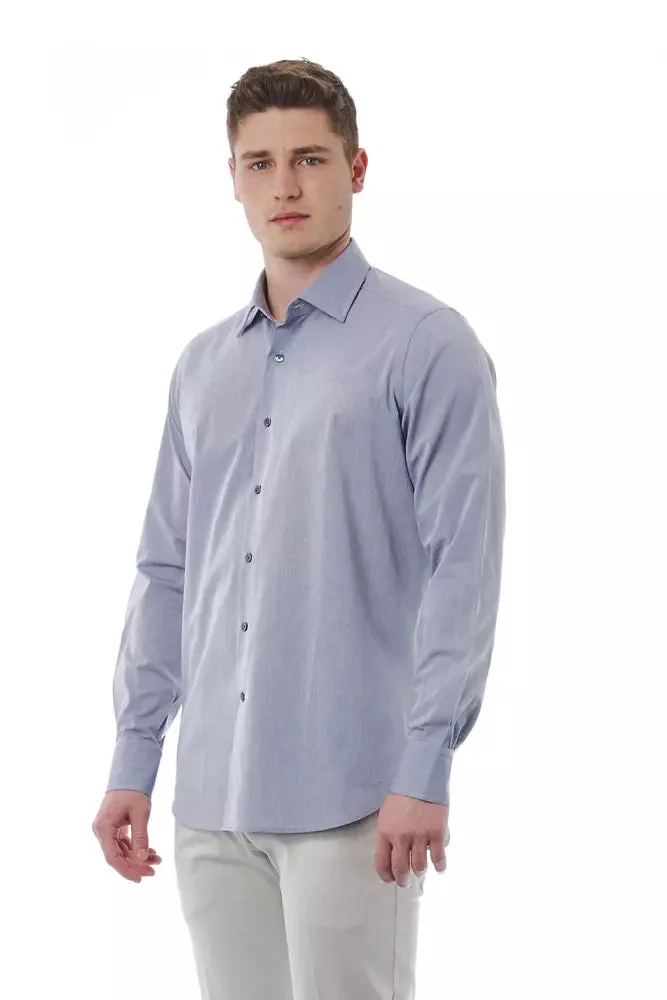 Bagutta Gray Cotton Men Men's Shirt