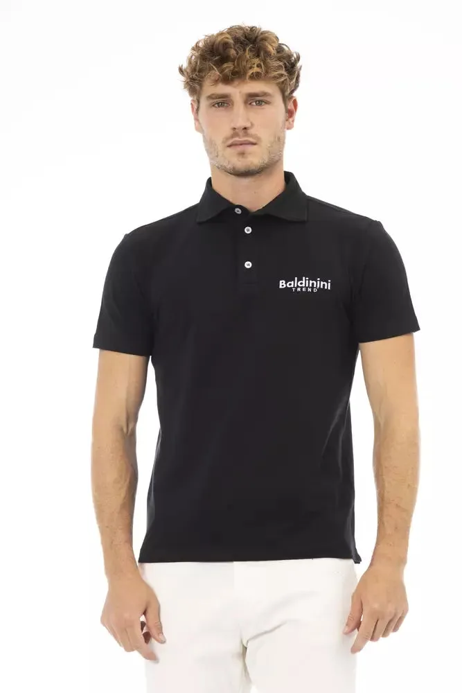 Baldinini Trend Black Cotton Men Polo Men's Shirt