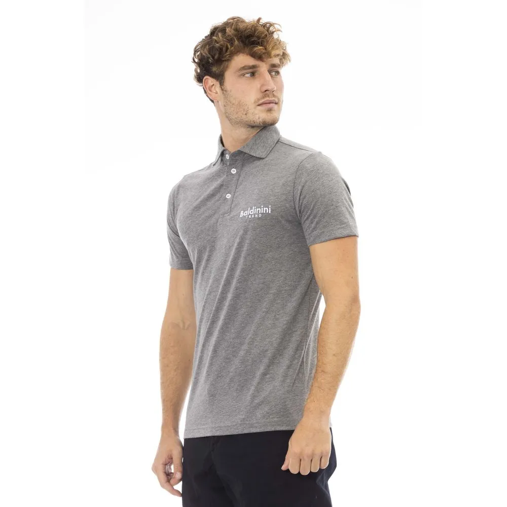 Baldinini Trend Gray Cotton Men Men's Polo