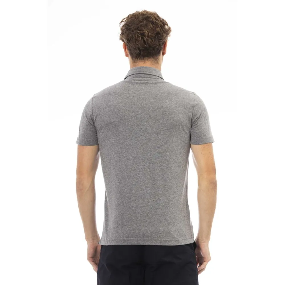 Baldinini Trend Gray Cotton Men Men's Polo