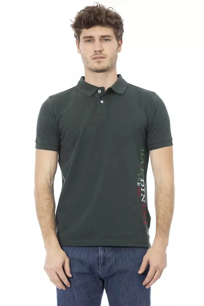 Baldinini Trend Green Cotton Men Men's Polo