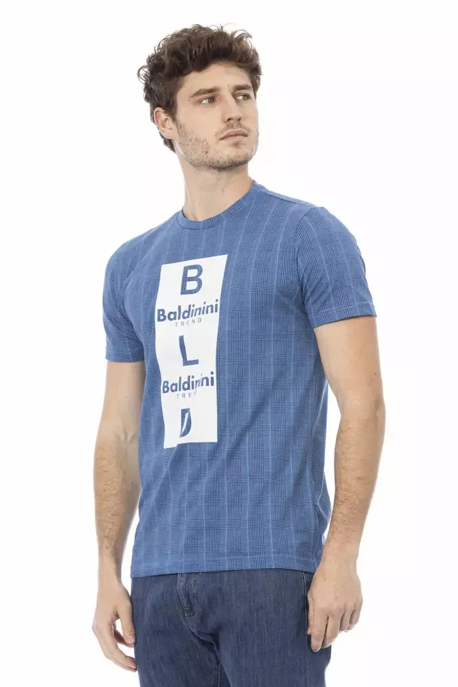 Baldinini Trend Light Blue Cotton Men Men's T-Shirt