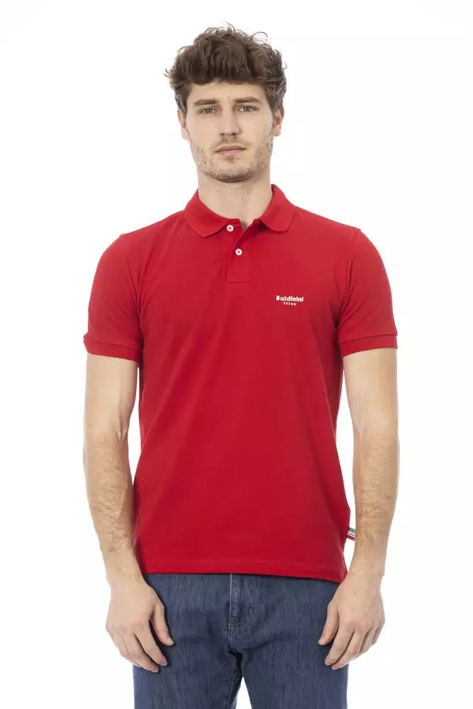 Baldinini Trend Red Cotton Men Men's Polo