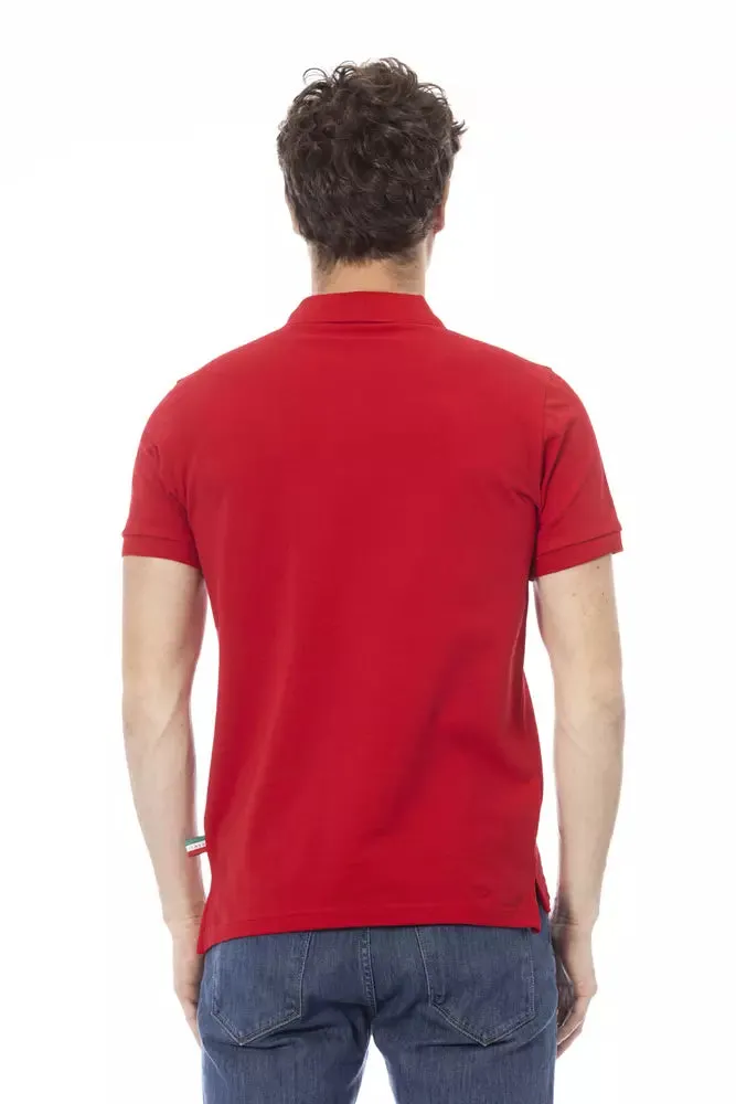 Baldinini Trend Red Cotton Men Men's Polo