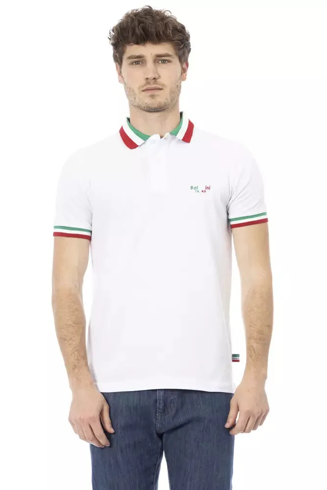 Baldinini Trend White Cotton Men Men's Polo