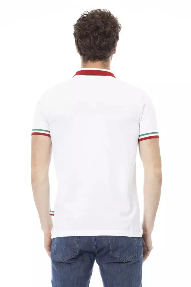 Baldinini Trend White Cotton Men Men's Polo