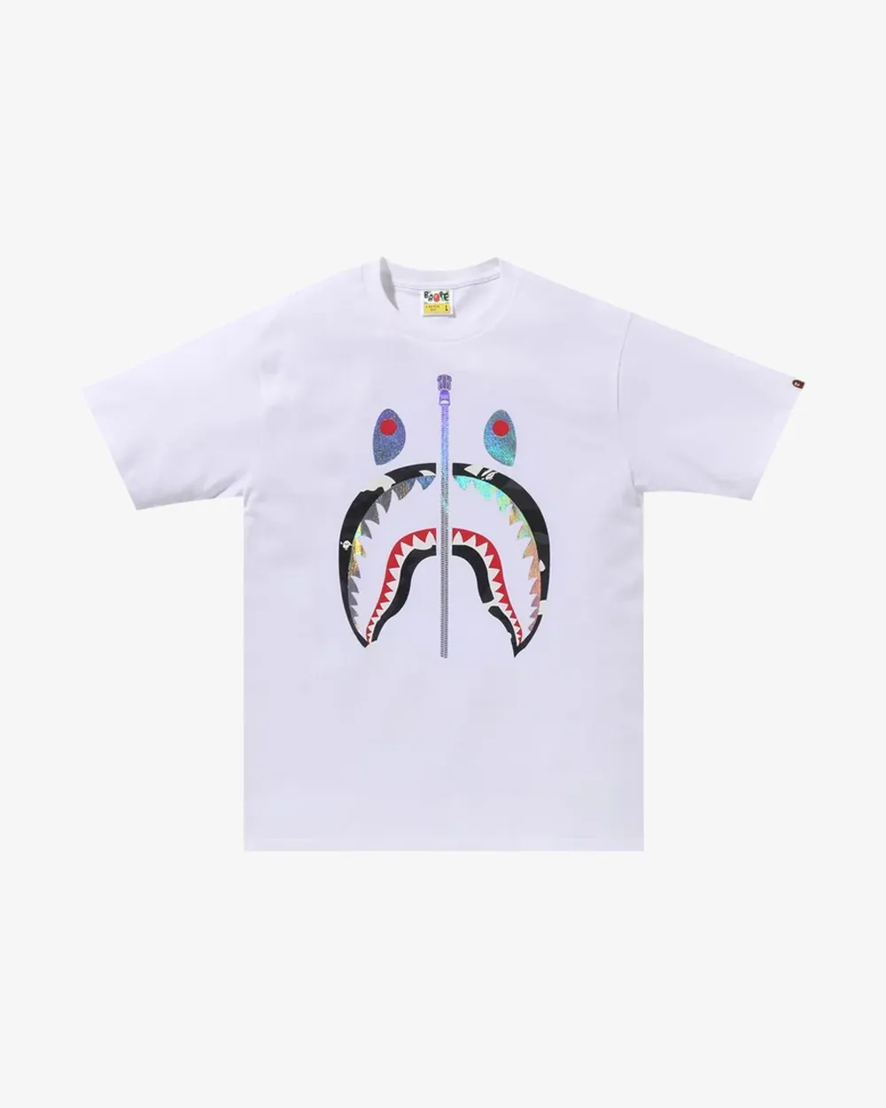 BAPE SS24 CITY CAMO SHARK TEE WHITE GREY