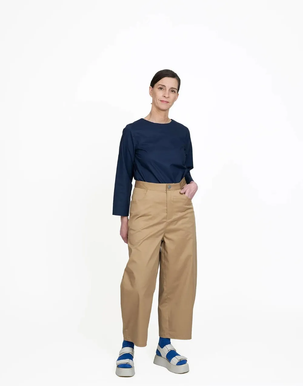 Barrel Leg Trousers Sewing Pattern, The Assembly Line