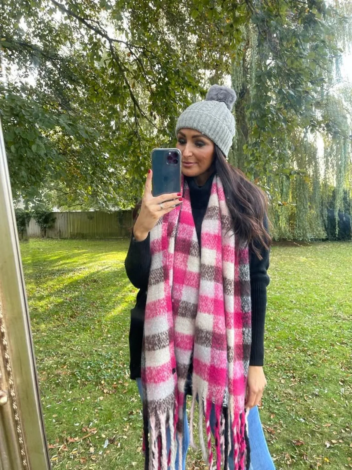 Big Checked Cosy Scarf