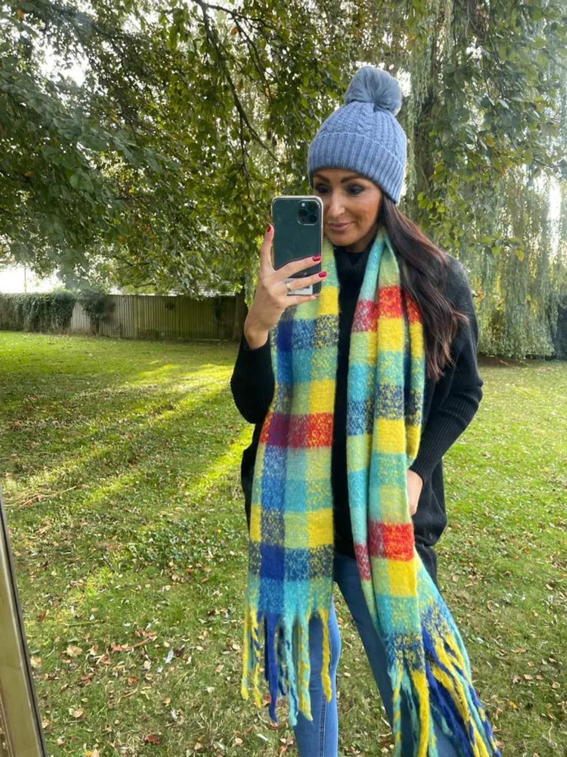 Big Checked Cosy Scarf