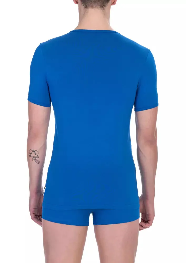 Bikkembergs Blue Cotton Men Men's T-Shirt