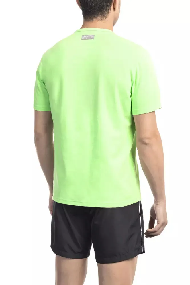 Bikkembergs Green Cotton Men Men's T-Shirt