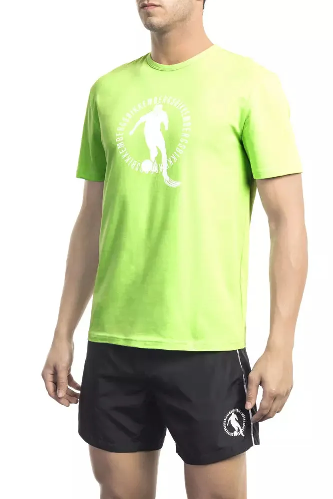 Bikkembergs Green Cotton Men Men's T-Shirt