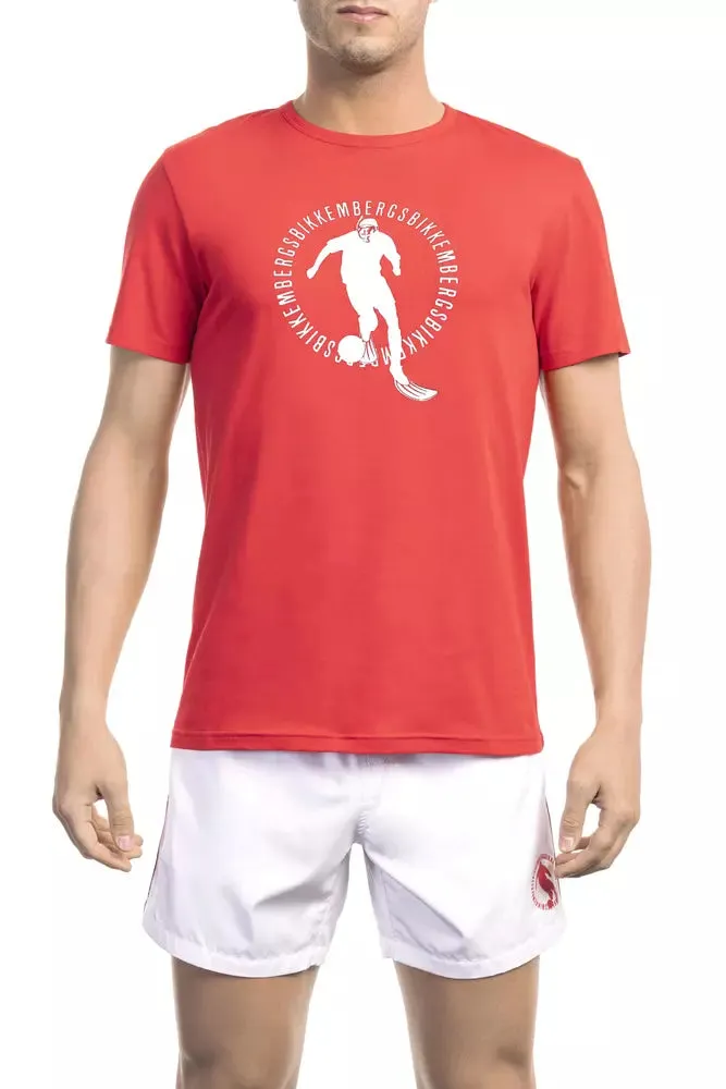 Bikkembergs Red Cotton Men Men's T-Shirt