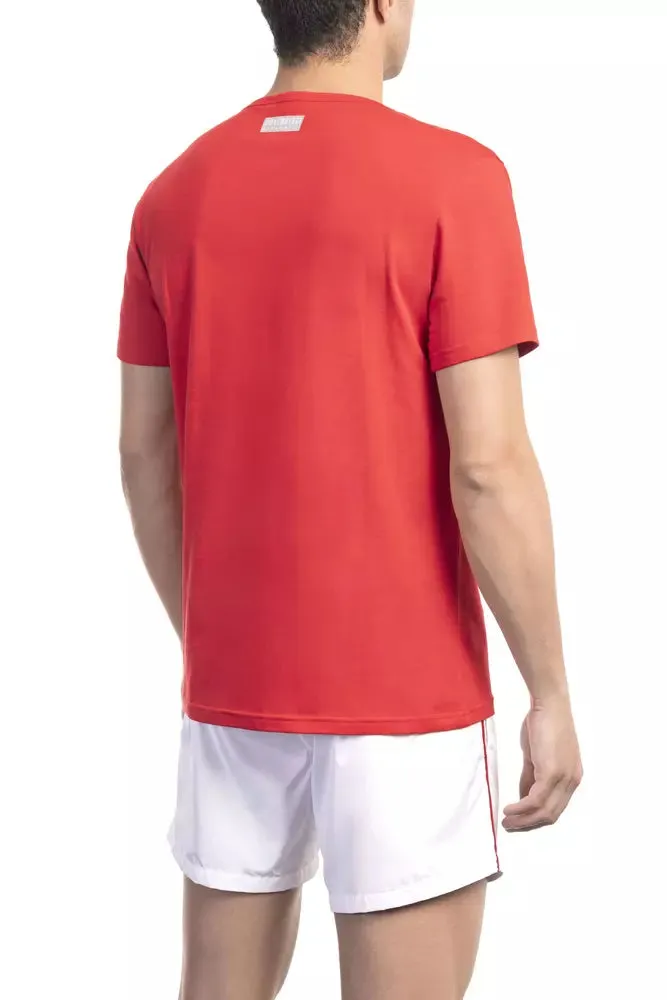 Bikkembergs Red Cotton Men Men's T-Shirt