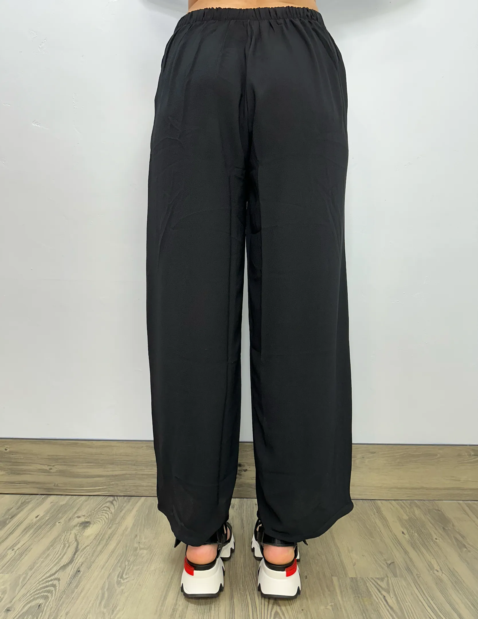 Black Full Length Kate Wide Leg Pant