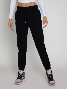 Black Rolled-up Jogger