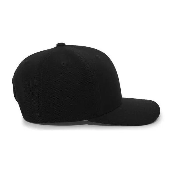 Black Sheep Big League Pro Wool Snapback Hat Black